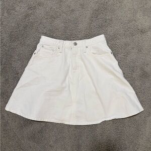 Levi's White Denim Mini Skirt